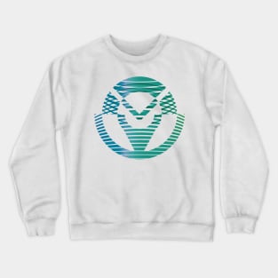 Blue geometric abstract modern Crewneck Sweatshirt